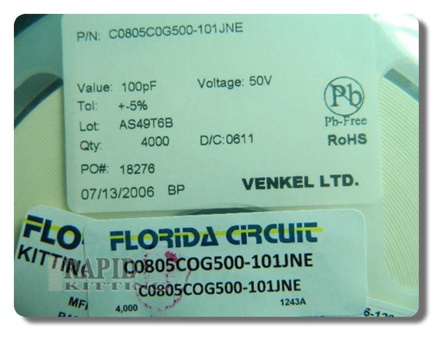 C0805COG500-101JNE